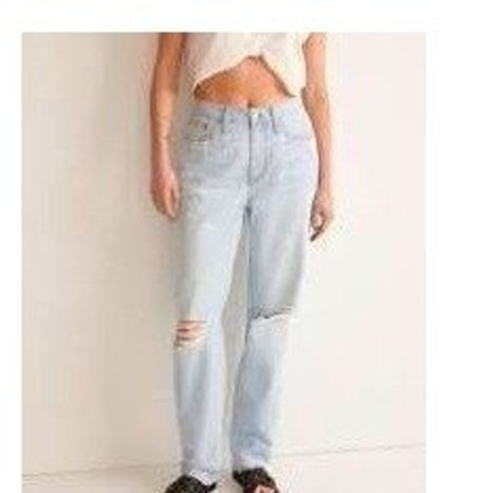 NWOT Madewell Slouchy Boyjean Distressed Jeans Street Grunge Women 32 FIT 38x30